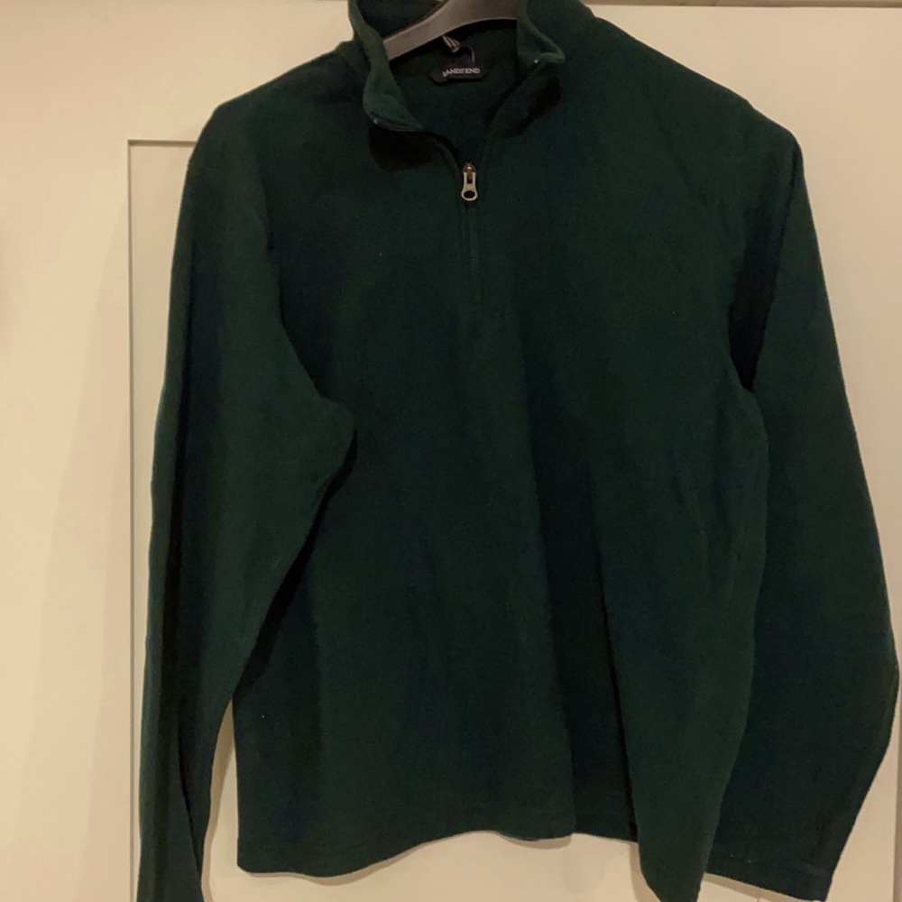 Green Large Men’s Lands End Quarter Zip